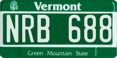 VT license plate NRB688