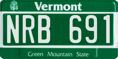 VT license plate NRB691