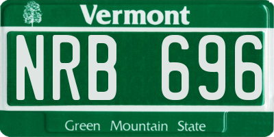 VT license plate NRB696