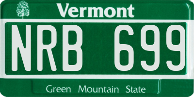 VT license plate NRB699