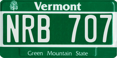 VT license plate NRB707