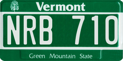 VT license plate NRB710