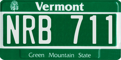 VT license plate NRB711