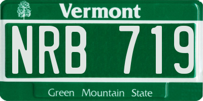 VT license plate NRB719