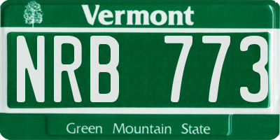 VT license plate NRB773