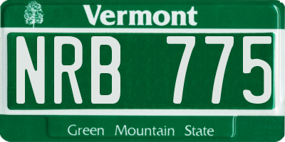 VT license plate NRB775