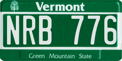 VT license plate NRB776