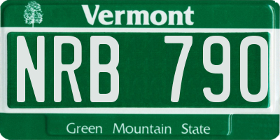 VT license plate NRB790
