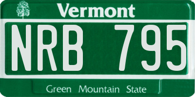VT license plate NRB795
