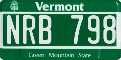 VT license plate NRB798