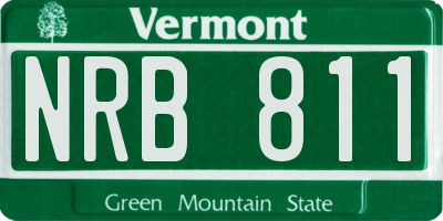 VT license plate NRB811