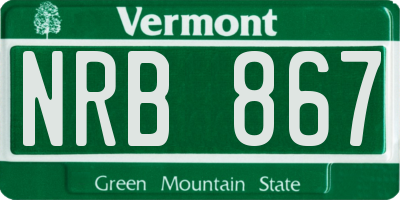 VT license plate NRB867