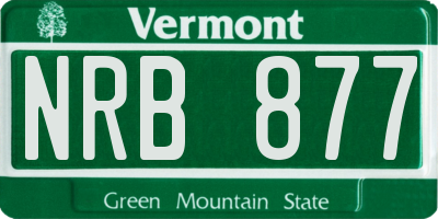 VT license plate NRB877