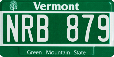 VT license plate NRB879