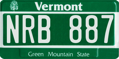 VT license plate NRB887