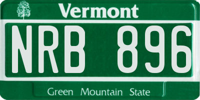 VT license plate NRB896