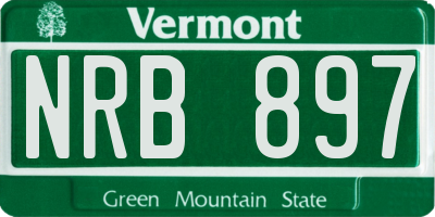 VT license plate NRB897
