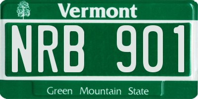 VT license plate NRB901