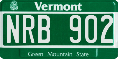 VT license plate NRB902