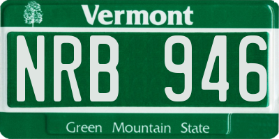 VT license plate NRB946