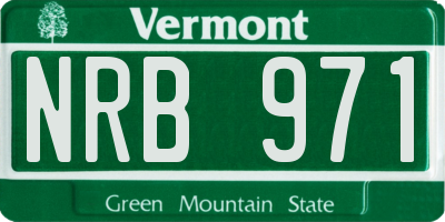 VT license plate NRB971