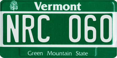 VT license plate NRC060