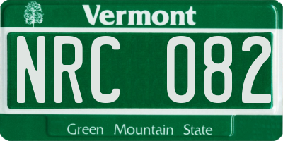 VT license plate NRC082