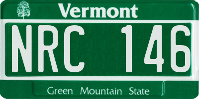 VT license plate NRC146