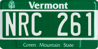 VT license plate NRC261