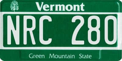 VT license plate NRC280