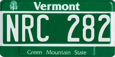 VT license plate NRC282