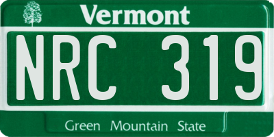 VT license plate NRC319