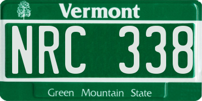 VT license plate NRC338