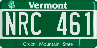 VT license plate NRC461