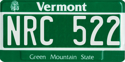 VT license plate NRC522