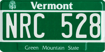 VT license plate NRC528