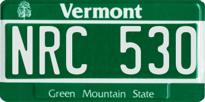 VT license plate NRC530