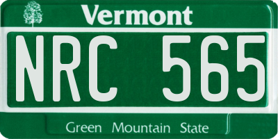 VT license plate NRC565