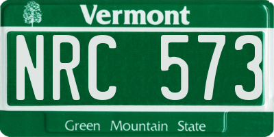 VT license plate NRC573