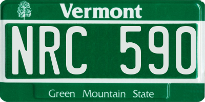 VT license plate NRC590
