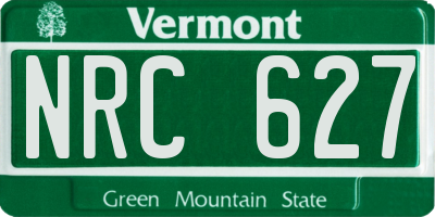 VT license plate NRC627