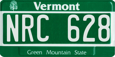VT license plate NRC628