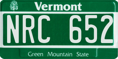 VT license plate NRC652