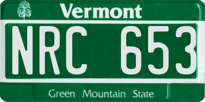 VT license plate NRC653
