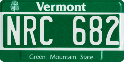 VT license plate NRC682