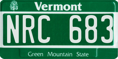 VT license plate NRC683