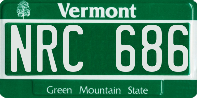 VT license plate NRC686