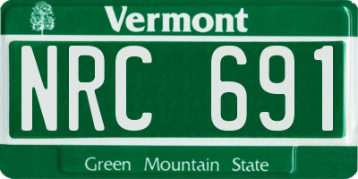 VT license plate NRC691