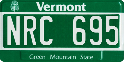VT license plate NRC695