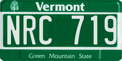 VT license plate NRC719